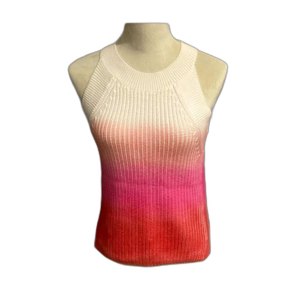 525 Sweater Top Women’s Size X-Small Colors Pink Peach White Sleeveless Sweater